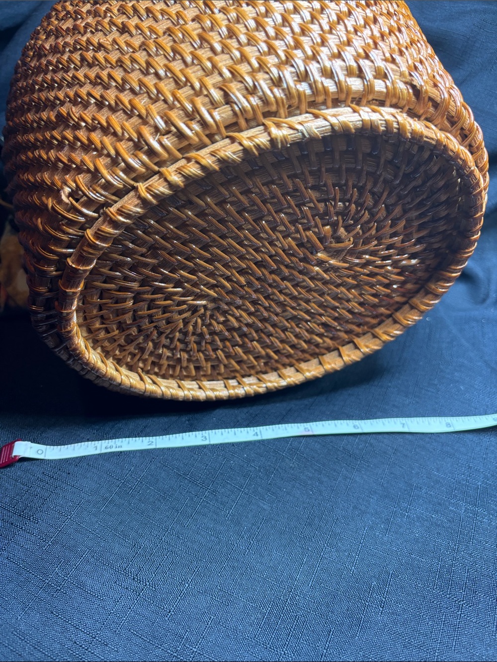 Patricia Nash Purse Bag Woven Round Basket with scarf New! Caselle mirror - Picture 9 of 12